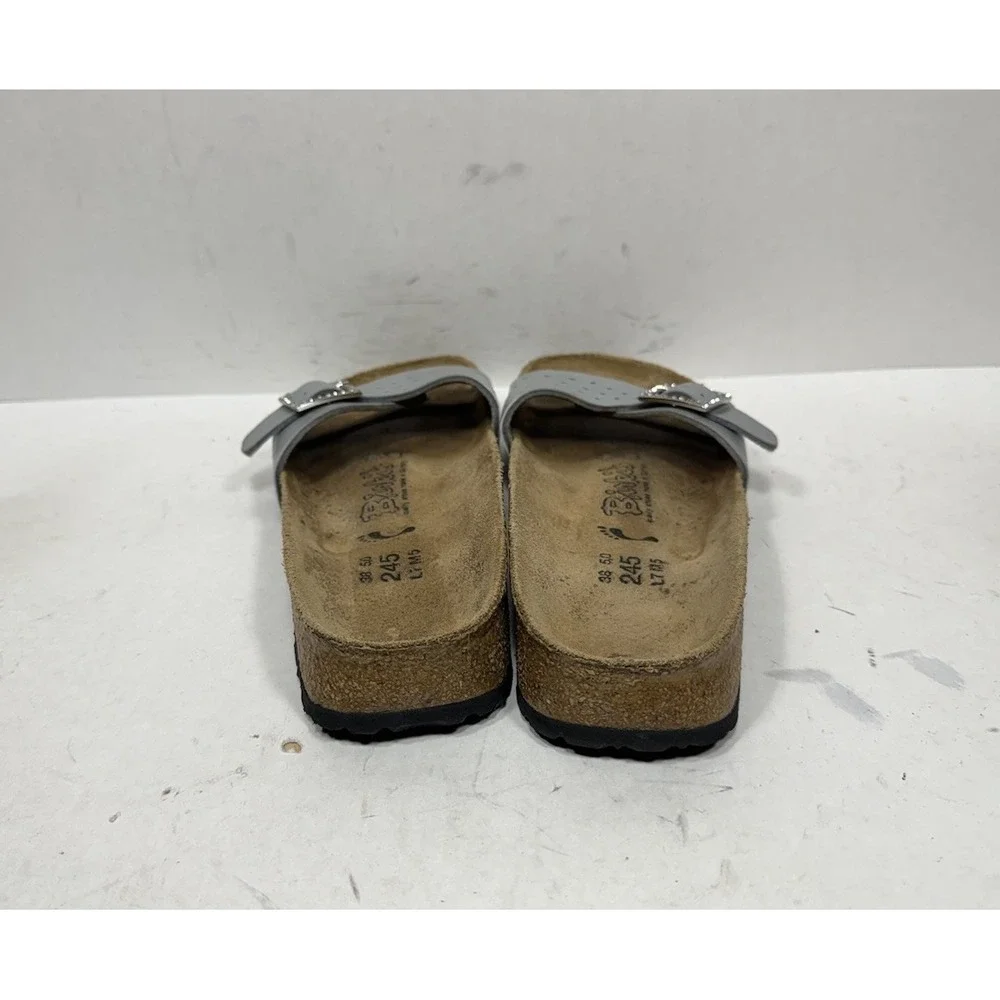 Birkis By Birkenstock Silver Rhinestone‎ Madrid Sandal Women's Size 7 N / 38
